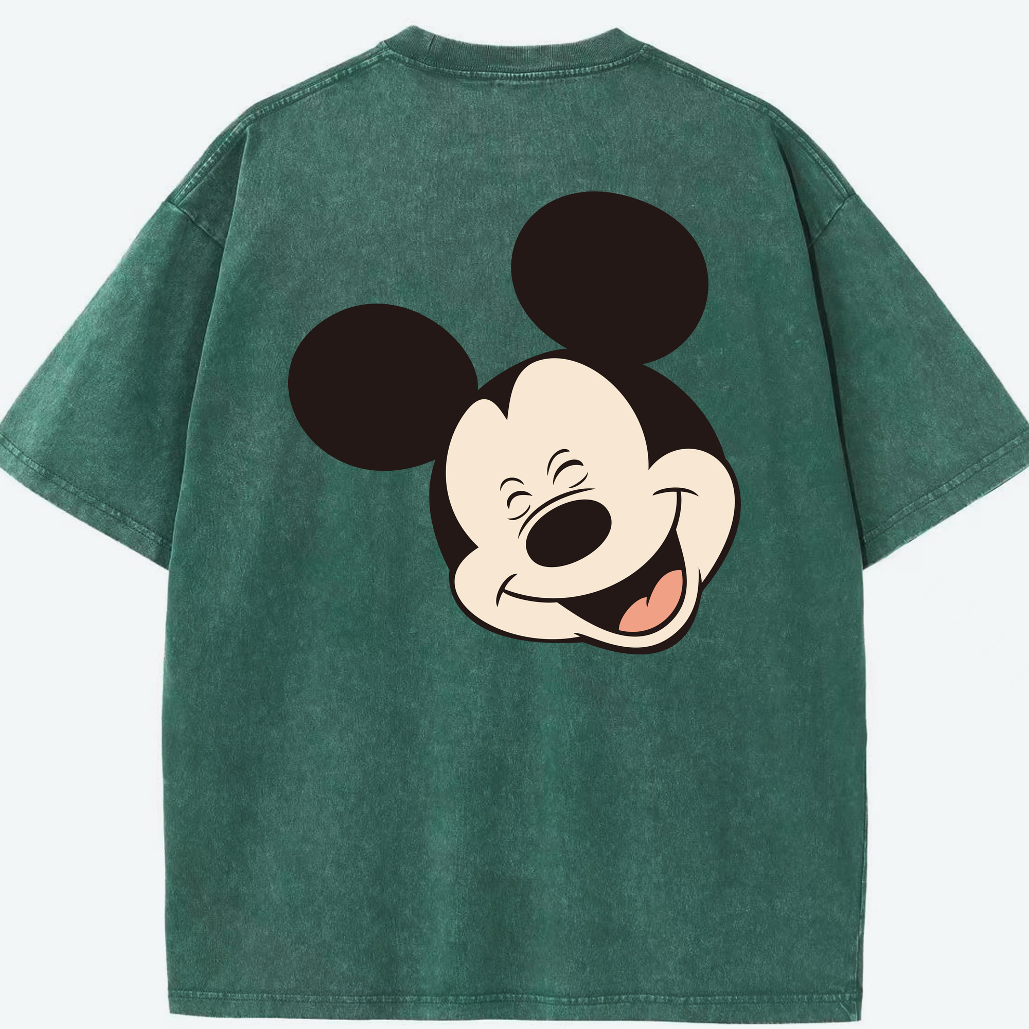 （画像用） ミッキーマウス Mickey Mouse 綿100% ヴィンテージ風 半袖Tシャツ（背面プリント）